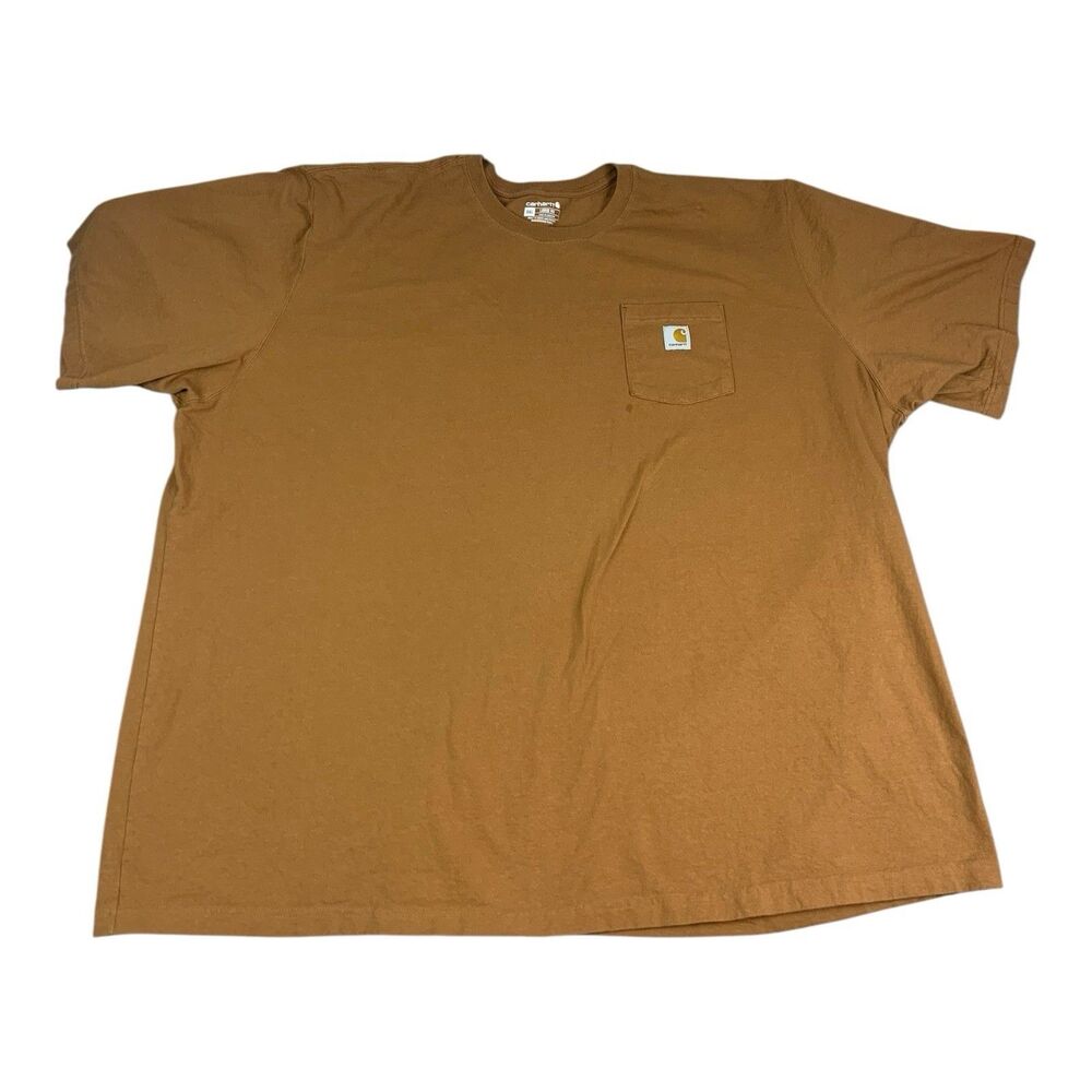 Carhartt K87 Workwear Pocket T-Shirt Men’s Size 5XL Brown Loose Fit Cotton